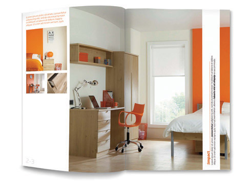 brochure design catalogue furniture PURE Leeds Carleton
