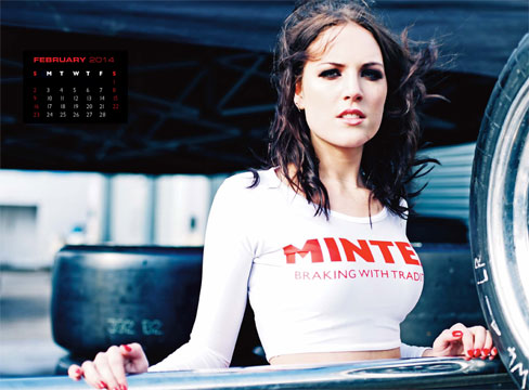 mintex brakes calendar grid girls promotional material pure creative marketing studio leeds donington park britcar