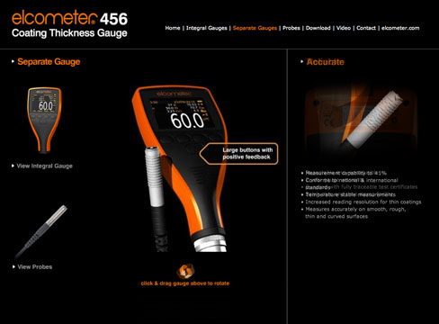 web design development website pure online new media elcometer 360 degree quicktime