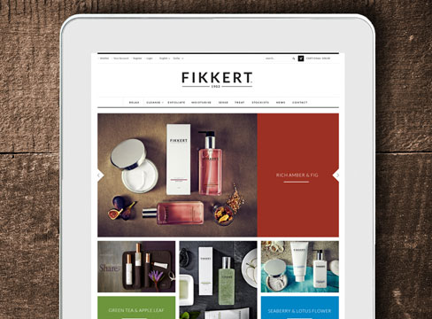 ecommerce web design magento fragrance skin care product launch branding brochure photography